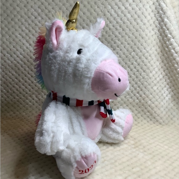 PETSMART Bliss Plush Unicorn Striped Scarf Squeaker Stuffed Animal Pet Toy 🦄 - Picture 2 of 11
